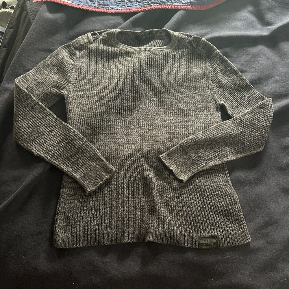 Calvin Klein Grey Sweater - L